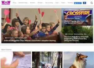 How wowamazing.com looks like on a tablet such as an iPad.