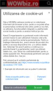 How wowbiz.ro looks like on a mobile device such as an iPhone.