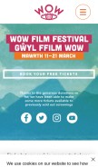 How wowfilmfestival.com looks like on a mobile device such as an iPhone.