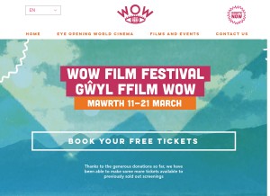 How wowfilmfestival.com looks like on a tablet such as an iPad.