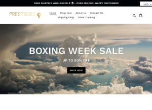 How wowprestigious.com looks like on a tablet such as an iPad.