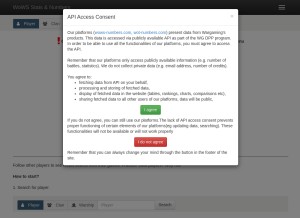 How wows-numbers.com looks like on a tablet such as an iPad.