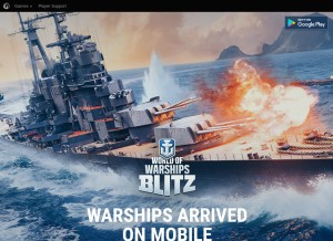How wowsblitz.com looks like on a tablet such as an iPad.