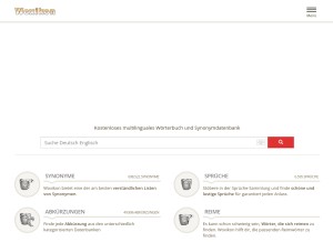 How woxikon.de looks like on a tablet such as an iPad.
