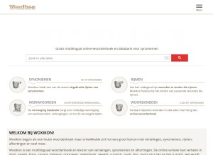 How woxikon.nl looks like on a tablet such as an iPad.