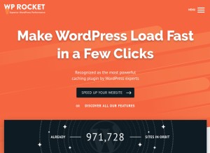 How wp-rocket.me looks like on a tablet such as an iPad.