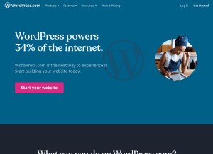 How wp.com looks like on a tablet such as an iPad.
