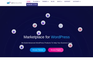 How wpdeveloper.net looks like on a tablet such as an iPad.