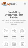 How wpforms.com looks like on a mobile device such as an iPhone.