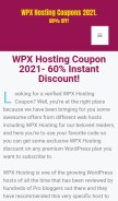 How wphostcoupons.net looks like on a mobile device such as an iPhone.