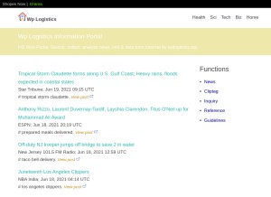 How wplogistics.top looks like on a tablet such as an iPad.