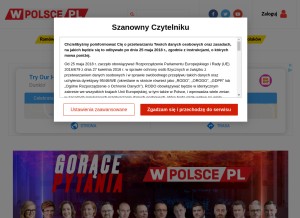How wpolsce.pl looks like on a tablet such as an iPad.
