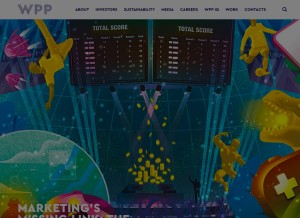 How wpp.com looks like on a tablet such as an iPad.