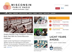 How wpr.org looks like on a tablet such as an iPad.