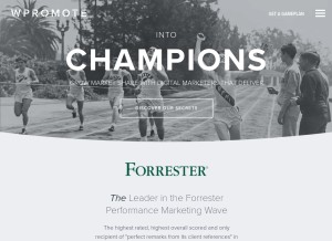 How wpromote.com looks like on a tablet such as an iPad.