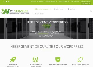 How wpserveur.net looks like on a tablet such as an iPad.