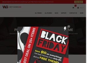 How wpthemego.com looks like on a tablet such as an iPad.