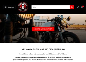 How wreckbike.no looks like on a tablet such as an iPad.