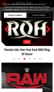 How wrestlezone.com looks like on a mobile device such as an iPhone.