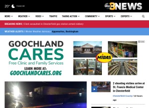 How wric.com looks like on a tablet such as an iPad.