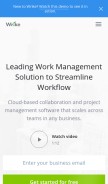 How wrike.com looks like on a mobile device such as an iPhone.