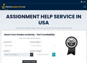 How writemyassignmentus.com looks like on a tablet such as an iPad.