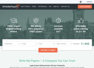 How writemypapers.org looks like on a tablet such as an iPad.