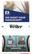 How writermag.com looks like on a mobile device such as an iPhone.