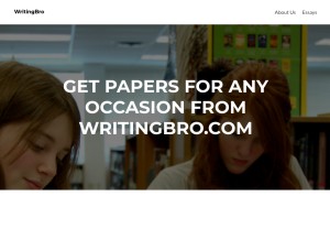 How writingbro.com looks like on a tablet such as an iPad.