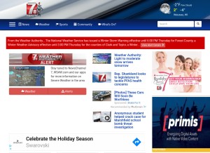 How wsaw.com looks like on a tablet such as an iPad.
