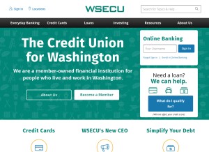 How wsecu.org looks like on a tablet such as an iPad.