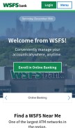 How wsfsbank.com looks like on a mobile device such as an iPhone.