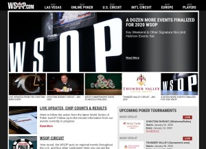 How wsop.com looks like on a tablet such as an iPad.