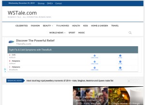 How wstale.com looks like on a tablet such as an iPad.