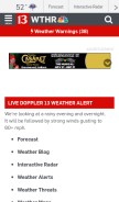 How wthr.com looks like on a mobile device such as an iPhone.