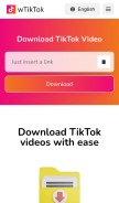 How wtiktok.com looks like on a mobile device such as an iPhone.