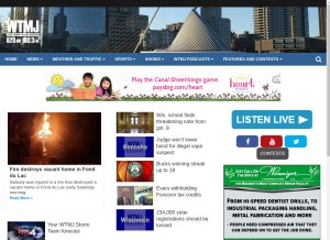 How wtmj.com looks like on a tablet such as an iPad.