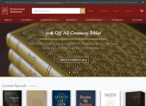 How wtsbooks.com looks like on a tablet such as an iPad.