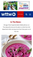 How wttw.com looks like on a mobile device such as an iPhone.