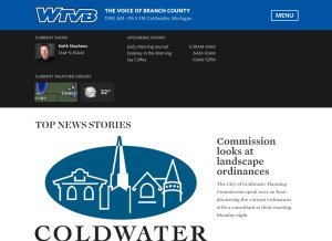 How wtvbam.com looks like on a tablet such as an iPad.