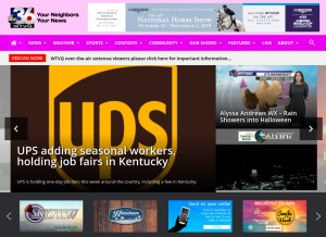 How wtvq.com looks like on a tablet such as an iPad.