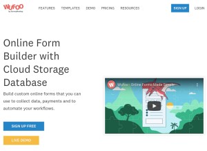 How wufoo.com looks like on a tablet such as an iPad.