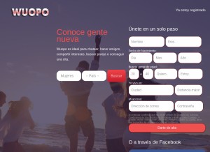 How wuopo.com looks like on a tablet such as an iPad.