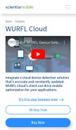 How wurflcloud.com looks like on a mobile device such as an iPhone.