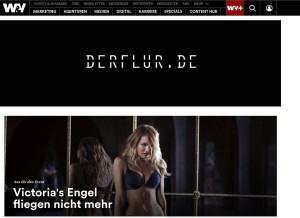 How wuv.de looks like on a tablet such as an iPad.