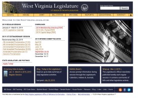 How wvlegislature.gov looks like on a tablet such as an iPad.