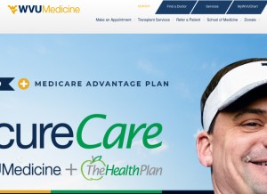 How wvumedicine.org looks like on a tablet such as an iPad.