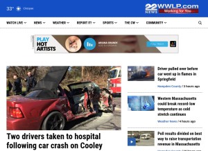 How wwlp.com looks like on a tablet such as an iPad.