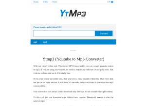 How www-ytmp3.com looks like on a tablet such as an iPad.