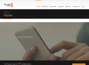 How wydevoice.com looks like on a tablet such as an iPad.